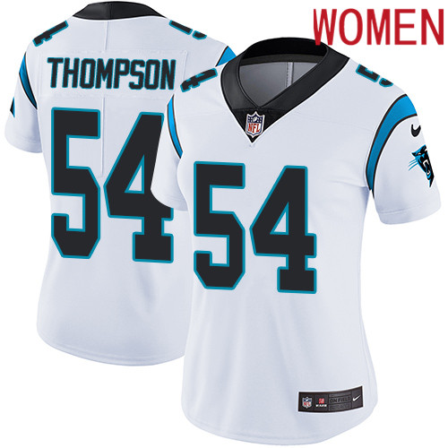 2019 Women Carolina Panthers #54 Thompson white Nike Vapor Untouchable Limited NFL Jersey